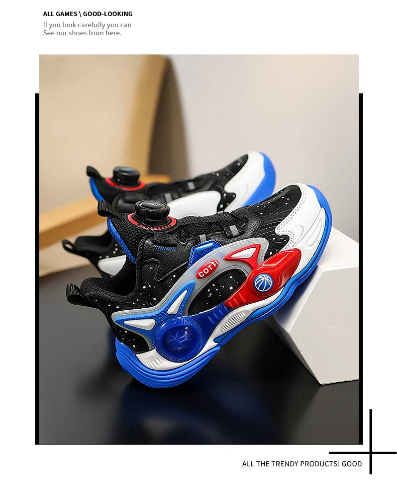 Children‘s Basketball Shoes Non-slip Waterproof Basketball Training Sneakers Boys Girls Cushioned Athletic Shoes Running Shoes