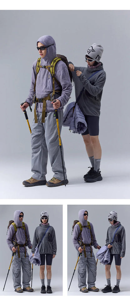 All Season 190g Ultra-light Breathable Thermal Hoodie, Urban Outdoor Techwear Mid-layer with Thumbholes & Zip Pocket