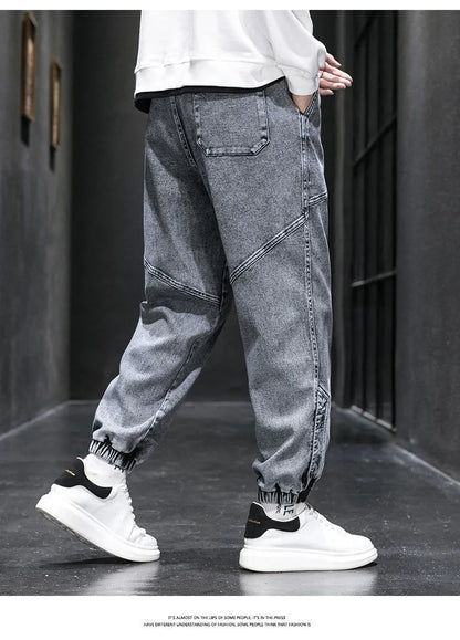 Spring and Autumn New Classic American Retro Loose Tight Leg Pants for Men's Casual Sports Large Size High Quality Jeans