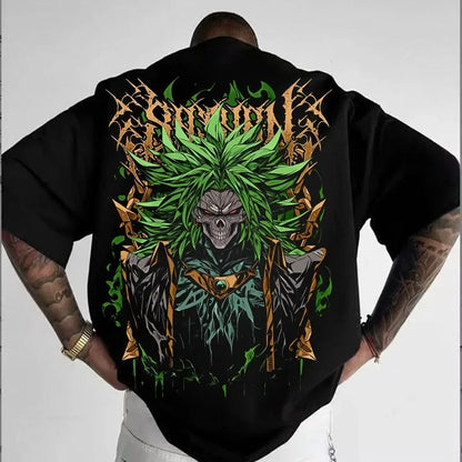 Dragon Ball Summer Men's T-shirt Japanese Anime Broli Cotton Y2K Harajuku Short Sleeve Street Loose Breathable Top DBZ Clothes