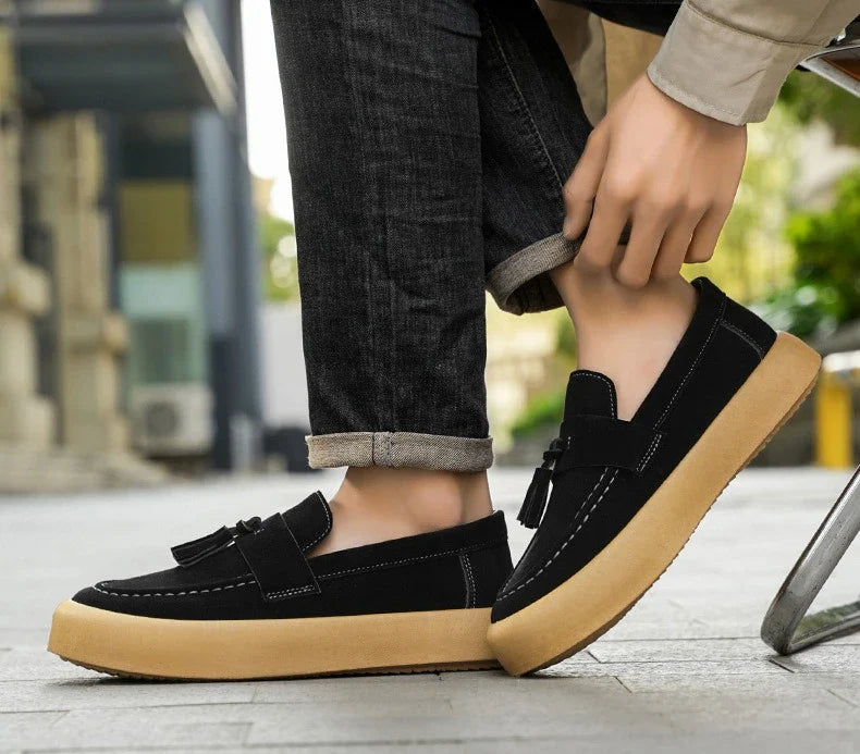 New autumn men's bean shoes British style loafers fashionable men's casual single shoes