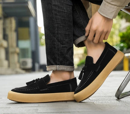 New autumn men's bean shoes British style loafers fashionable men's casual single shoes