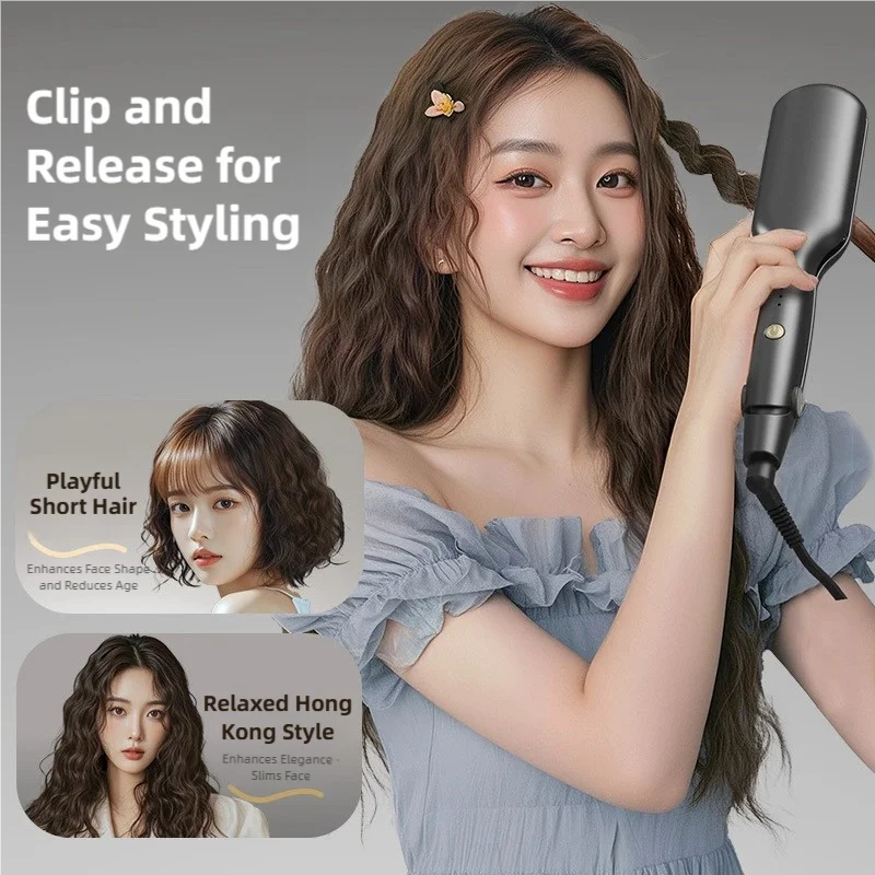 10mm Wave Curling Iron V-Shaped Wool Curling Iron Rapid Heating Five-Level Temperature Control Egg Roll Curling Iron