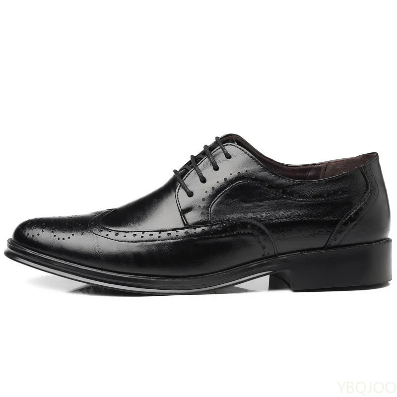 Large size fashionable men's office formal shoes low cut daily comfortable pointed multifunctional men's wedding men's shoes