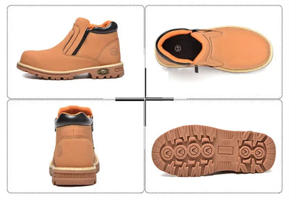 2025 Work Shoes for Men Waterproof Safety Shoes Man Anti Spark Leather Boots Man Anti Puncture Anti Slip Welder Shoe