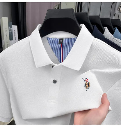 High end brand 100% cotton short sleeve polo shirt luxury pony embroidery men's summer comfort fashion designer new Paul T-shirt
