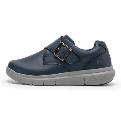Sapatos masculinos de couro, sapatos largos para pés inchados, sapatos masculinos diabéticos para caminhada, para negócios e caminhadas ao ar livre