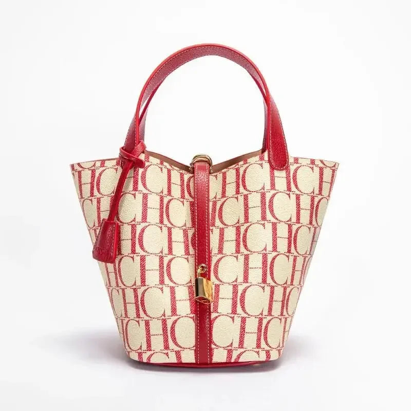 Large Capacity Commuter Travel Handbag Luxury Brand Fashion Texture Letter Printed Women's Shoulder Bag