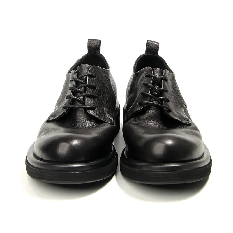 Soft Leather Mens Formal Shoes Luxury Quality Comfortable Brand Handmade Retro Genuine Leather Daily Wedding Social Shoes Male