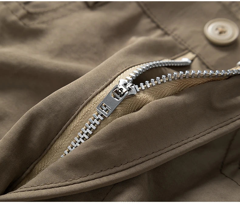 2026 Summer Thin Men's Loose Pants with Large Pockets Work Style Casual Straight Solid Color Male Simple Baggy Pants