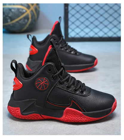 New Children's Casual Sneakers Fashion Black Kids Shoes Basketball Leather Sneakers For Boy Sports Tenis Size 31-40