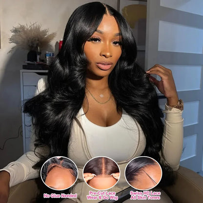 30 40 Inch 13x6 13x4 Body Wave Human Hair Wigs For Black Women 4x4 5x5 Glueless Wigs Human Hair 360 Lace Frontal Wig Pre Cut