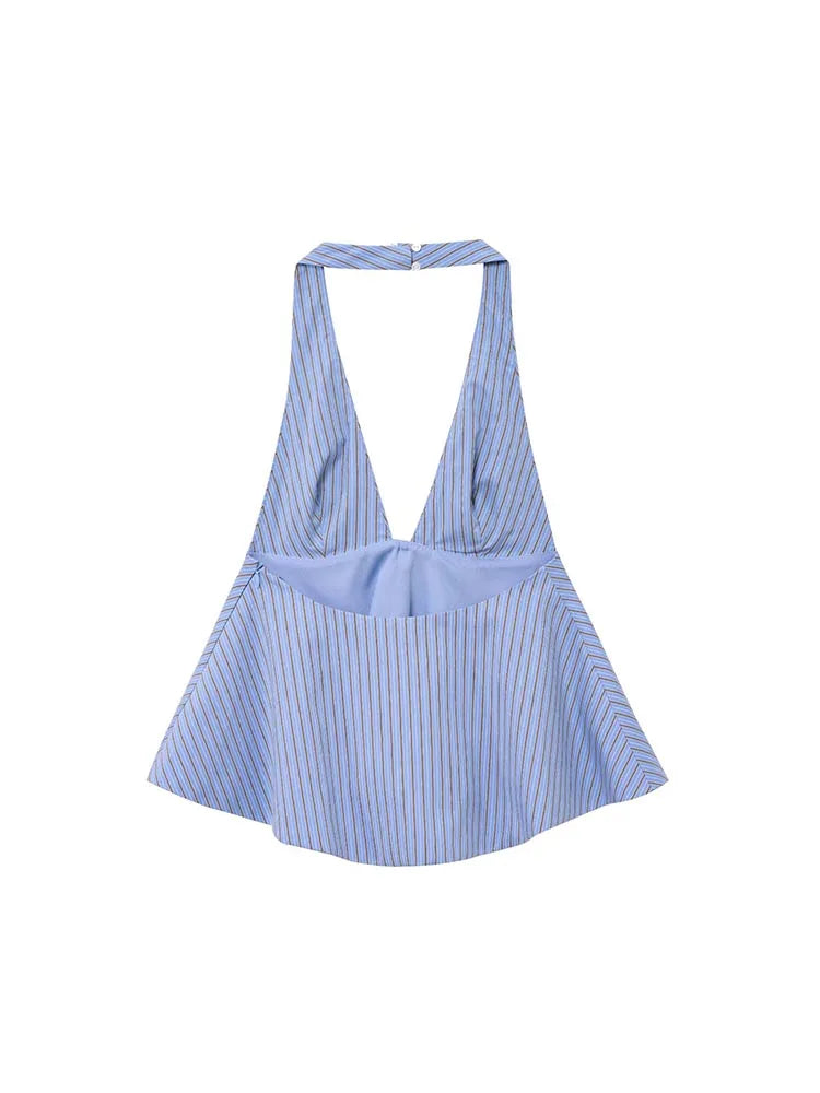 Women Summer Halter Camis Tank Tops 2025 Fashion Sweet Strapless Bow Female Elegant Street Backless Top Clothing