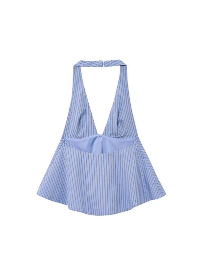 Women Summer Halter Camis Tank Tops 2025 Fashion Sweet Strapless Bow Female Elegant Street Backless Top Clothing