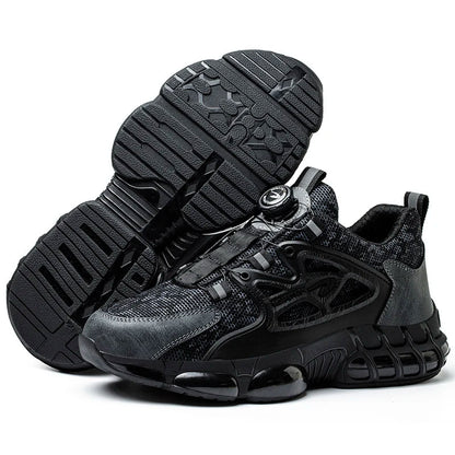Unisex Rotating Button Safety Shoes Men For Work Sneakers Shoes Puncture-Proof Protective Women Shoes Steel Toe Work Boots