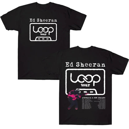 2026 New Ed Sheeran LOOP Australian Tour T Shirts Summer Fashion Women Men Streetwear Hip Hop Singer T-shirts for Fan Gifts