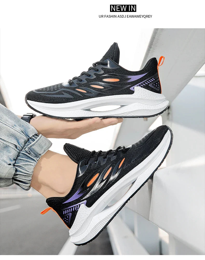 Men's Breathable Sports Shoes Spring New Mesh Casual Fashion Versatile Trendy Men's Shoes Summer Running Shoes Suitable for Outdoor Sports