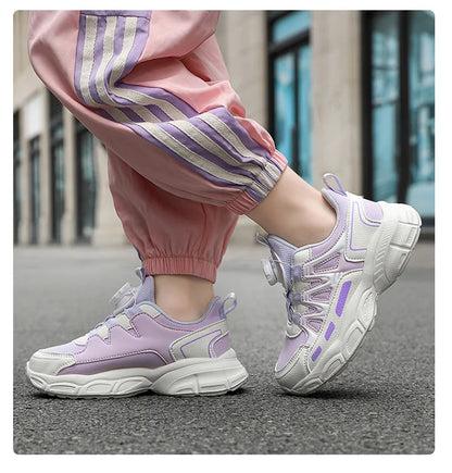 Spring and autumn children's shoes girls' school students leisure sports running shoes basketball children outdoor tennis shoes