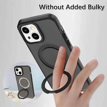 Magnetic Holder Armor Shockproof Wireless Charging Phone Case for iPhone 17 16 15 14 13 12 11 Pro Max 17 Air Cases Cover