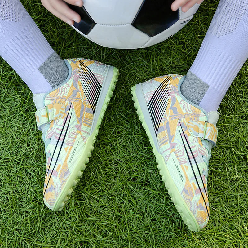 Children Football Shoes Grass Society Indoor Training Original Boy Girl Soccer Shoes Cleats Non Slip Kids Football Field Boots