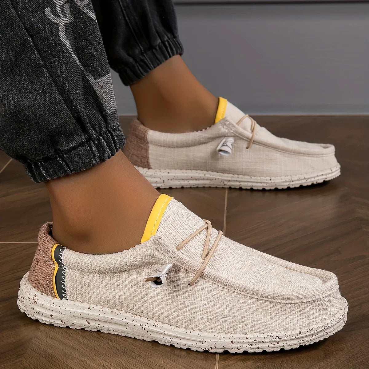 Sapatênis Masculino Lona Loafers Confortável Respirável Sapatos Masculinos Casuais Sapatos de Direção Sapatos Vulcanizados Sapatos Baixos Sapatos de Caminhada Masculinos