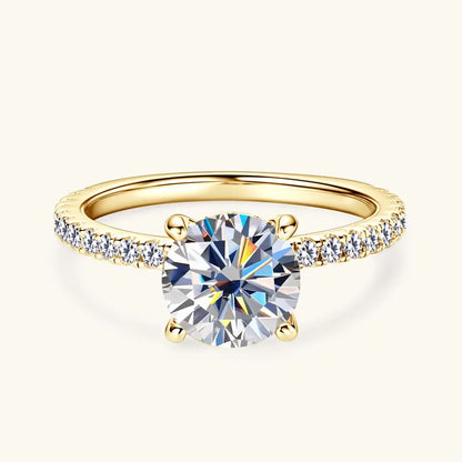 2CT Moissanite Engagement Wedding Ring for Women 925 Sterling Silver Rings Promise Finger Jewelry Sparking Lab Diamond 8mm