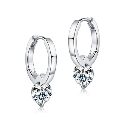 Solitaire 1ct D Moissanite Earrings for Women 2023 Diamond Sterling Silver Hoop Earrings 925 Drop Earrings Girls 14k Gold Plated