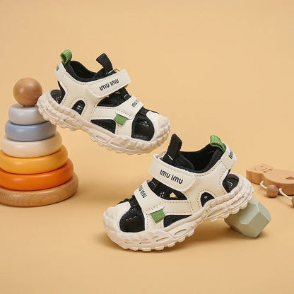 2026 New Summer Children Sandals For Boys Mesh Breathable Kids Sport Shoes Soft Sole Fashion Toddler Boys Beach Sandals EU21-30
