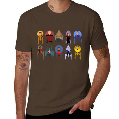 Trek ships & captains T-Shirt hippie clothes summer top oversized anime figures mens tall t shirts