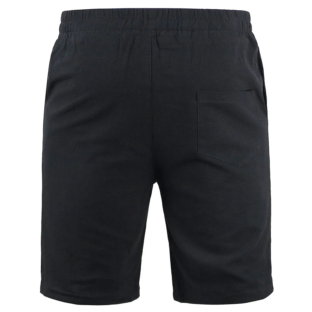 New Men's Cotton Linen Shorts Pants Male Summer Breathable Solid Color Linen Trousers Fitness Streetwear S-3XL