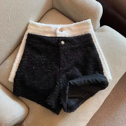Hotsweet Shorts Women Sexy Skinny Y2k Clothes High Waist European Streetwear Fashion Trouser Cool Thick Button-Fly Wide Leg New