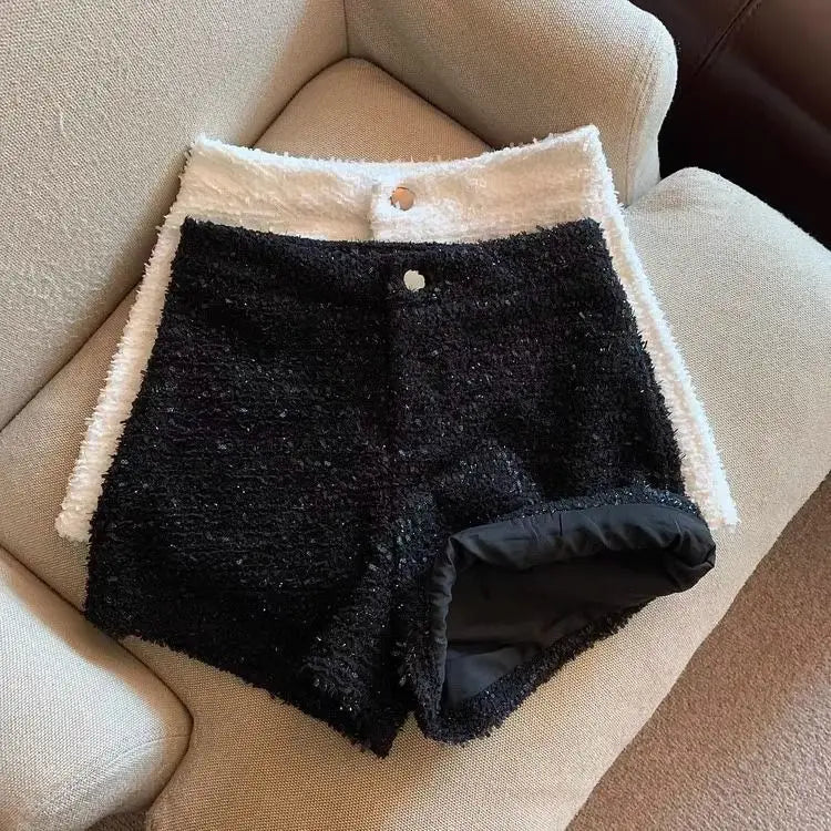 Hotsweet Shorts Women Sexy Skinny Y2k Clothes High Waist European Streetwear Fashion Trouser Cool Thick Button-Fly Wide Leg New