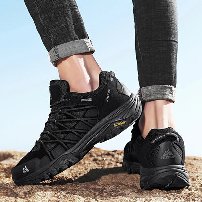 Mens Hiking Shoes Breathable Lace Up Trekking Male Cushioning Outdoor Climbing Tourism Sneakers for Men