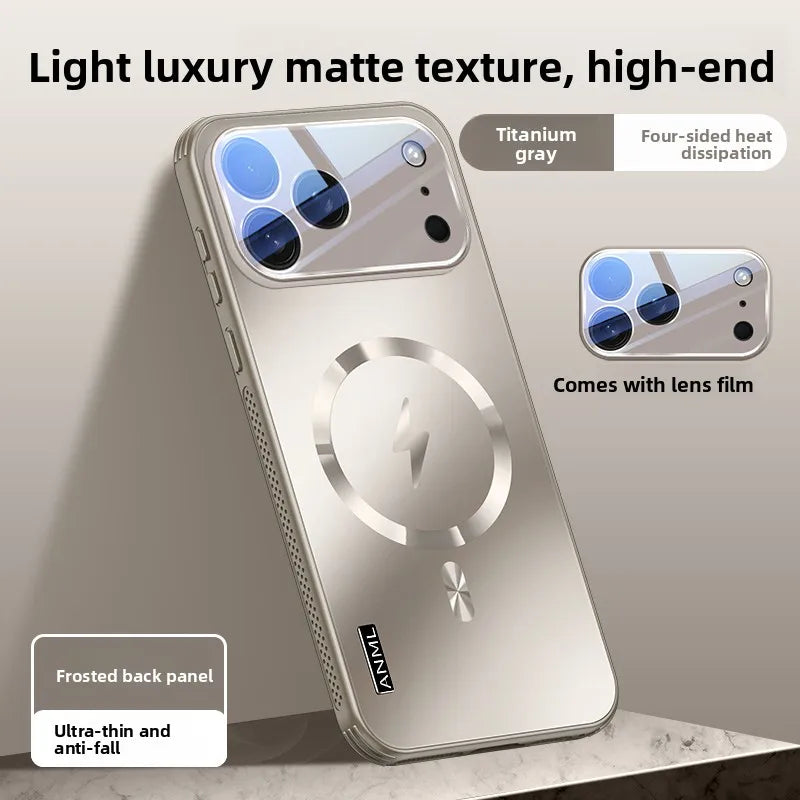 Magnetic Frosted iPhone 17 Pro Max 17pro Case with Heat Dissipation Full Protection for iPhone 17  Air Camera