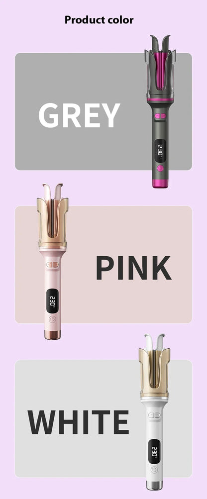 Automatic Curling Iron 32MM Double Slot Negative Ion Portable Hair Curler Constant Temperature Anti Hot Styler for Travel