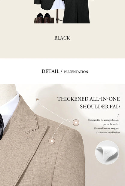 New 2 buttons on suit grey modern design mens office wear blazer coustime homme luxe Bead edge craftsmanship