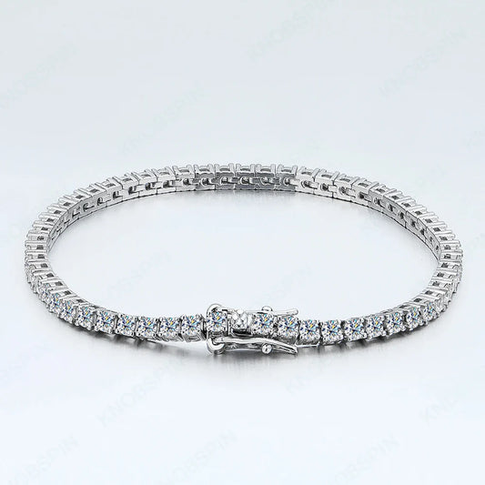 2mm D Color Moissanite Tennis Bracelets for Woman Man Sparkling Diamonds with GRA s925 Sterling Sliver Hip Hop Bracelet