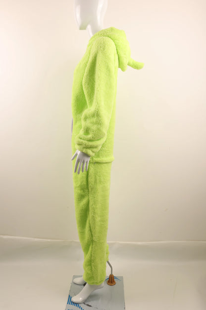 Adult Kids Teletubbies Costumes Soft Long Sleeves Piece Pajamas Costume Lala Home Clothes Cosplay Adult Unisex HomeWear