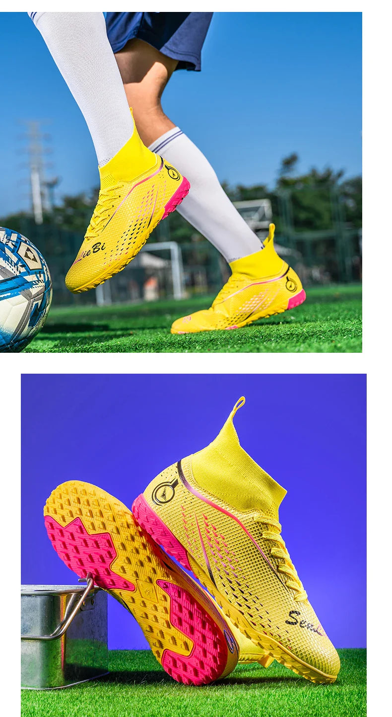 New MenFootball Boots High-quality  Soccer Shoes Professional Outdoor FG/TF Non-Slip Soccer Cleats Training Shoes Ultralight