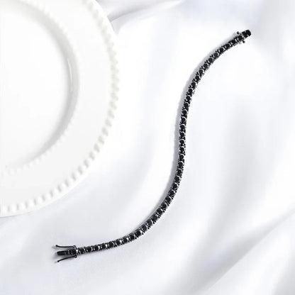 3/4/5MM Black Moissanite Tennis Bracelet for Women Hip Hop Full Diamond Men's Bracelet 100% 925 Sterling Silver Wholesale