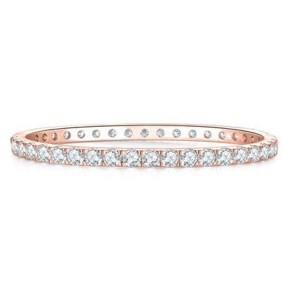 D VVS1 Full 4mm Moissanite Bangles GRA Certified s925 Sterling Sliver Plated 18k Bracelets for Women Party Gift Jewelry