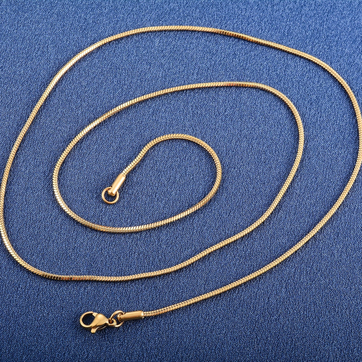 Stainless Steel Square Snake Chain Long Necklace for Women Men Choker on the Neck Collar Gold/Silver Color Jewelry Accessories