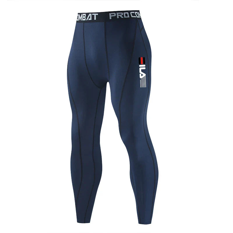 Men Gym Sportswear Muscle Bodybuilding Compression Pants Running Sports Long Pants Jogging Fitness Male Elastic Tights Trousers