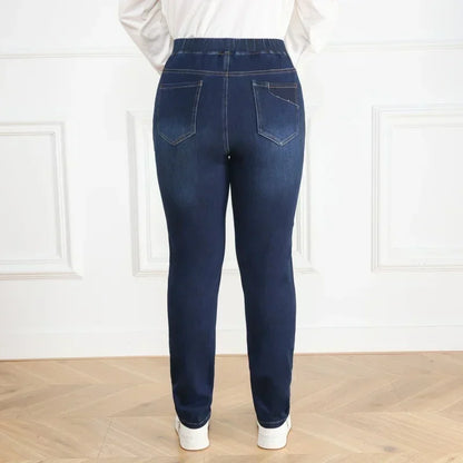 Women Large Slim Fit High Waist Trousers Elastic Female Pencil Pants