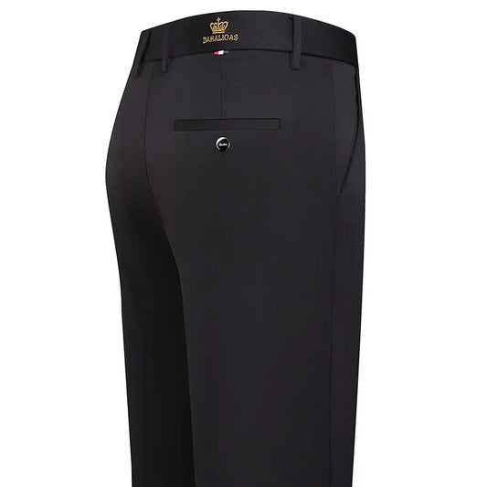 Summer Thin Mens Casual Pants Quick Dry Formal Dress Pants Men Regular Fit Suit Pants Work Trousers Cool Breathable