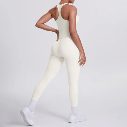 Yoga Top Set Fitness Gym Suit Training Sleeveless Sport Gym Tops Crossover Back Sports Underwear Tummy Control Slimming
