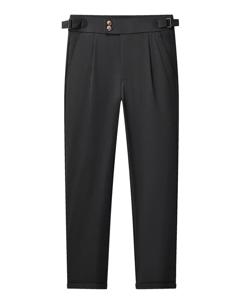 Quality Mens Business Casual Pants Elastic Dress Pants Stretch Golf Pants Black Grey Beige Summer Spring Pants