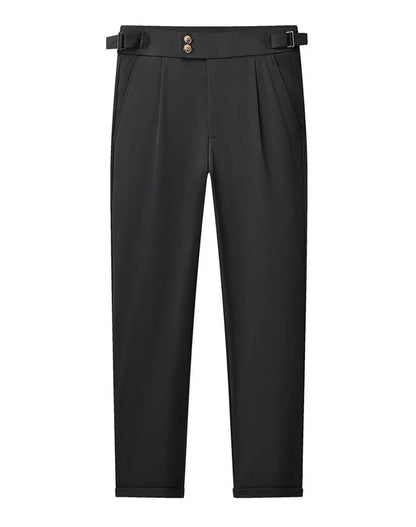 Quality Mens Business Casual Pants Elastic Dress Pants Stretch Golf Pants Black Grey Beige Summer Spring Pants