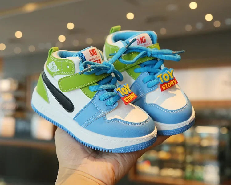 Fashion Children Sneakers Outdoor Non-Slip Boy Girl Casual Board Footwear Colorful High-top Kid Running Sports Leisure Shoes