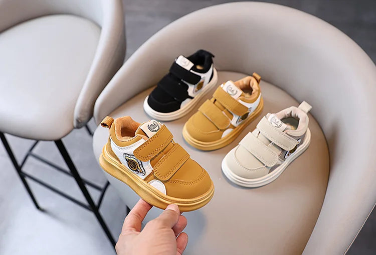 Autumn Winter New Children's Sports Shoes Boys' High Top Board Shoes Girls' Little White Fashion Children's Basketball Shoes